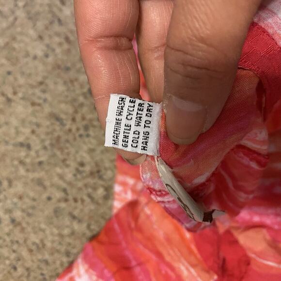 Lynz Women Tunic Top Blouse OneSize V Neck Pullover Red White Pink Beach Preppy - Picture 5 of 9